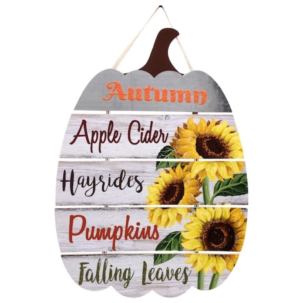 HOST PICK NWT Pumpkin Shaped Harvest Door / Wall Signs